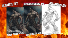 Load image into Gallery viewer, SPEECHLESS #5 Ultimate Fan Edition Set Lucio Parrillo (1 Trade, 1 Virgin Metal, 1 B&W White Metal Special Limited To 50)