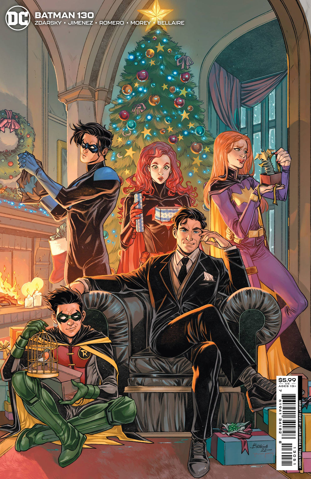 BATMAN #130 CVR D LAURA BRAGA HOLIDAY CARD STOCK VAR 🌙🧐