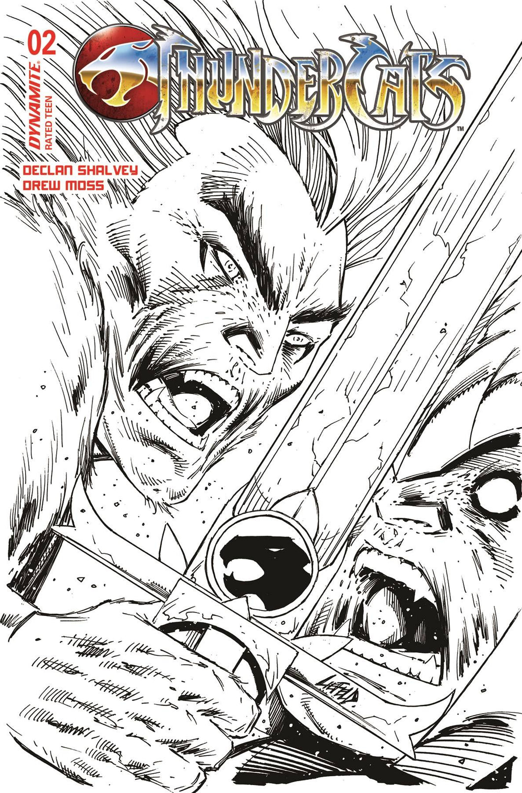 THUNDERCATS #2 CVR ZB 10 COPY FOC INCV ROB LIEFELD B&W 💎🤮
