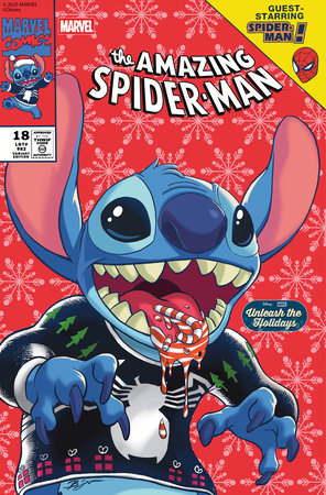 AMAZING SPIDER-MAN #18 BEN SU DISNEY STITCH UNLEASH THE HOLIDAYS VARIANT 🐧🤮 RELEASE 12/24