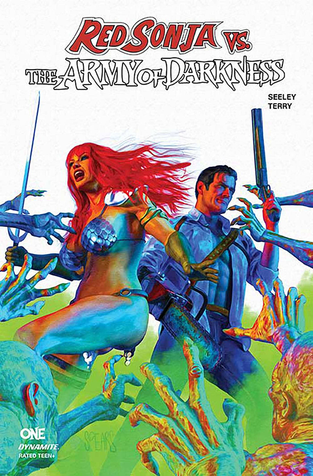 RED SONJA VS AOD #1 CVR R FOC BONUS SPEARS WHITE BKGR 💎🤮