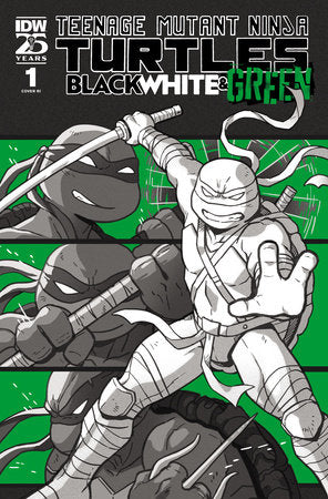 Teenage Mutant Ninja Turtles: Black, White, and Green #1 Variant RI (10) (Ganuch eau Foil Variant) [1:10] 🐧