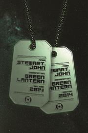 GREEN LANTERN WAR JOURNAL #1 CVR E JOHN STEWART GLOW-IN-THE-DARK DOG TAG CARD STOCK VAR 🌙👀🤮
