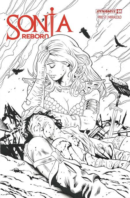 SONJA REBORN #4 CVR K GREG LAND LINE ART FOC BONUS VAR 🌙 RELEASE 12/17