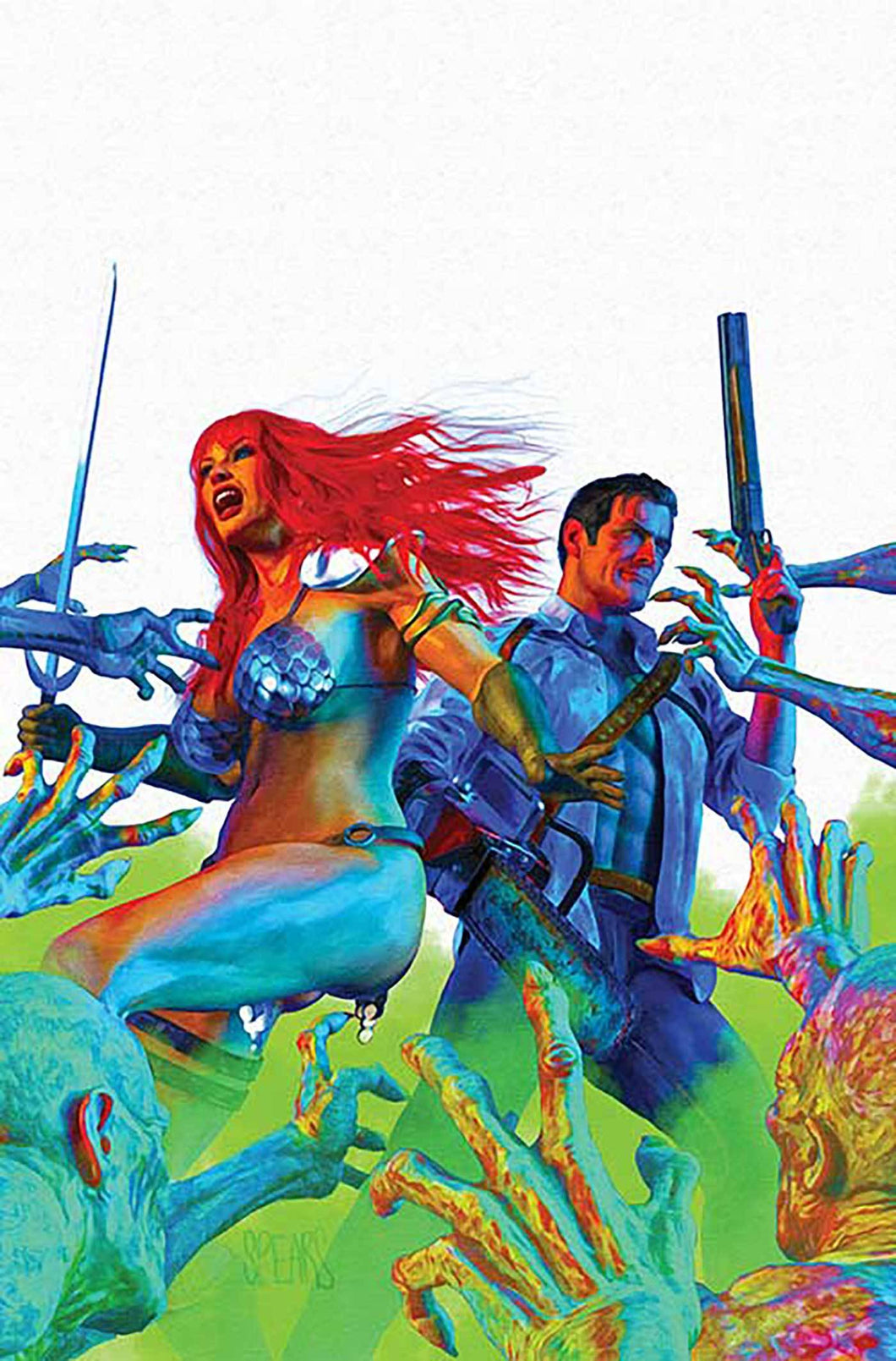 RED SONJA VS AOD #1 CVR X FOC 20 COPY INCV SPEARS WHITE VIRG 💎🤮