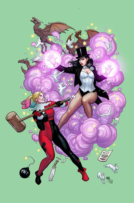 DC K.O. HARLEY QUINN VS ZATANNA #1 (ONE SHOT) CVR B FRANK CHO CARD STOCK VAR 🌙🤮 RELEASE 12/17