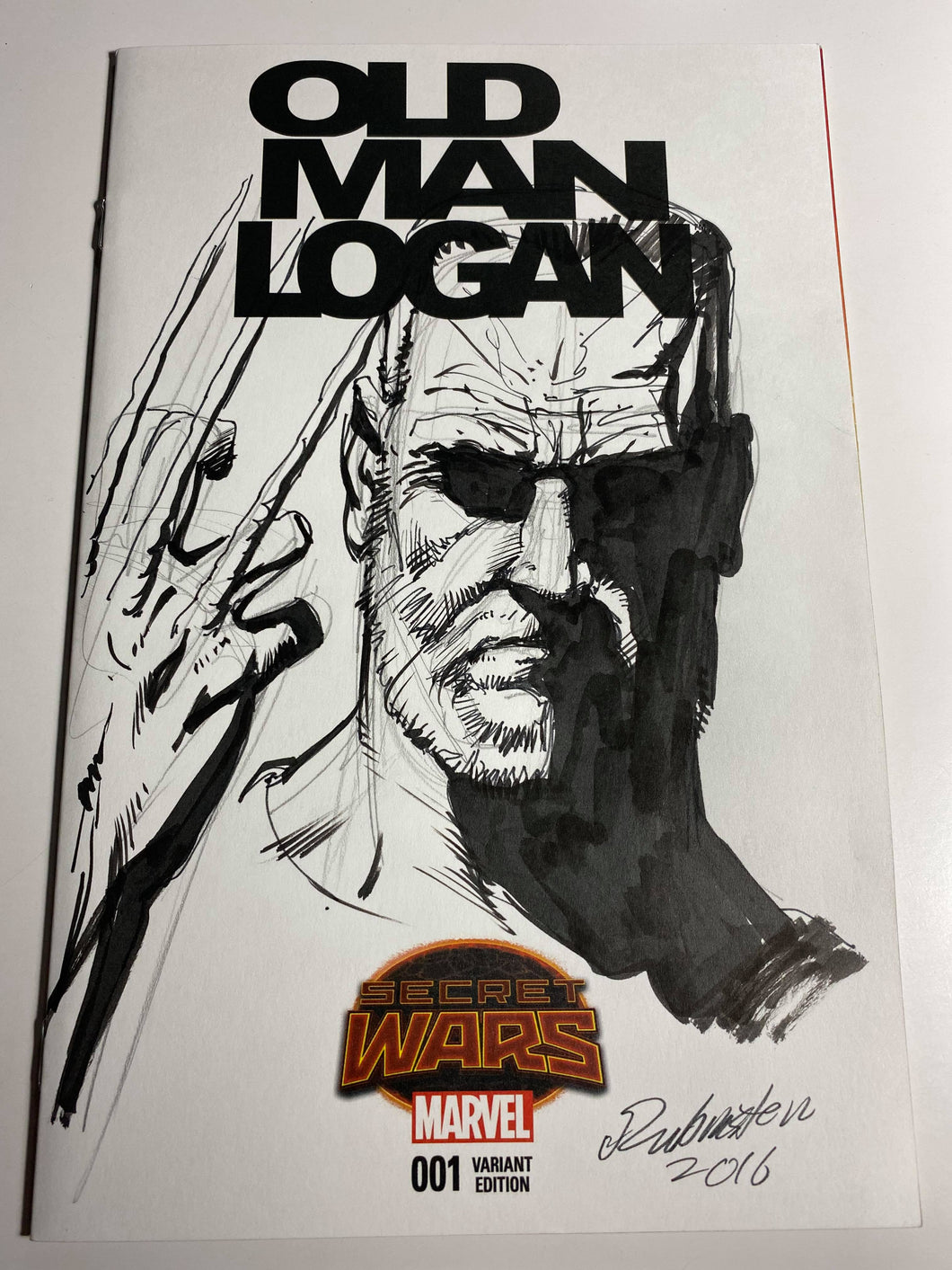 OLD MAN LOGAN #1 SKETCH COVER ORIGINAL ART JOE RUBINSTEIN COMIC BOOK