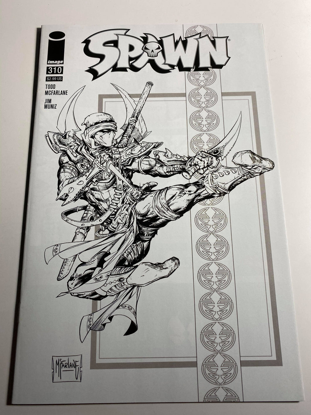 SPAWN #310 NINJA SPAWN BLACK AND WHITE VARIANT COMIC BOOK