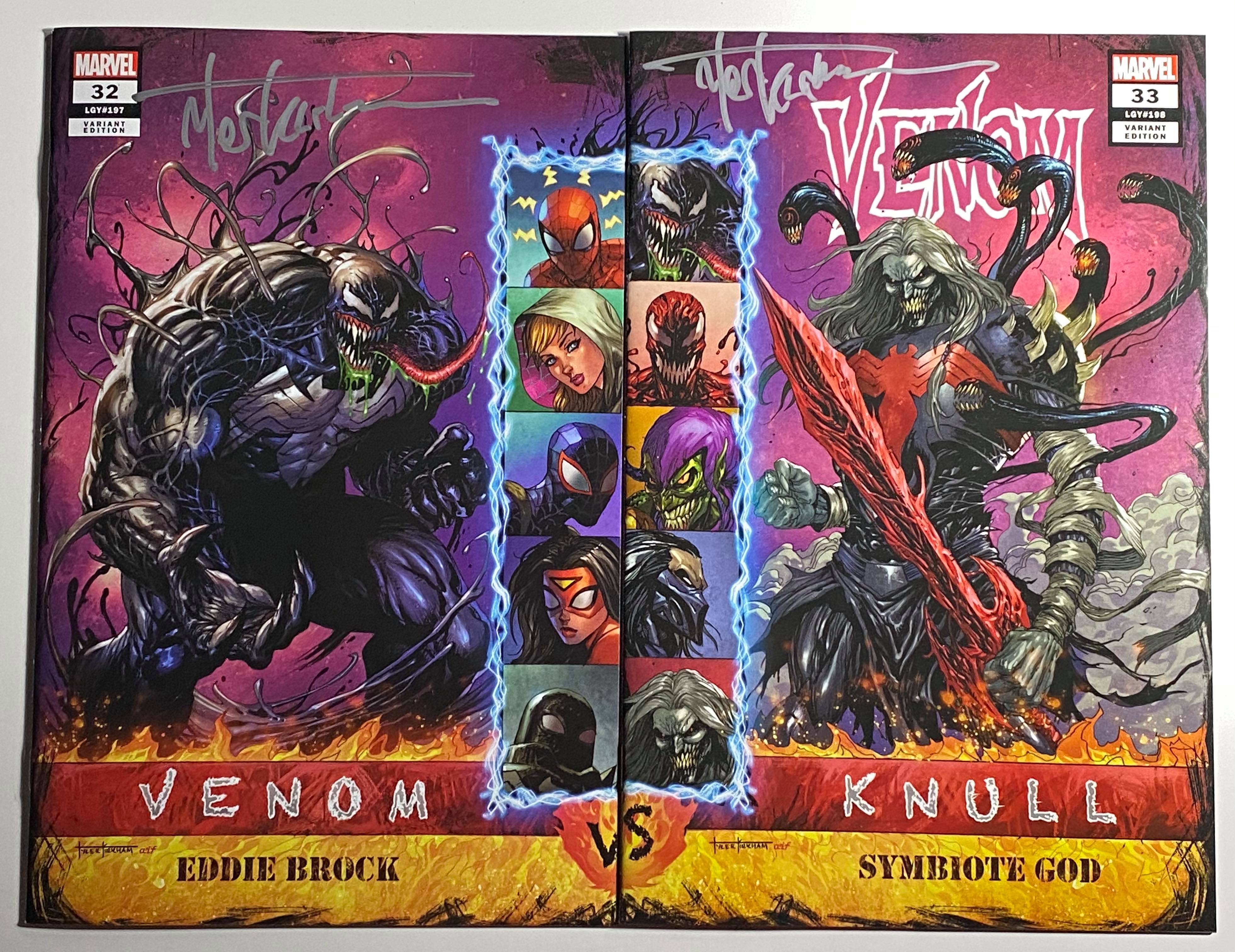 Venom #32 & #33 Exclusive Variants SIGNED By Tyler Kirkham With COA ...