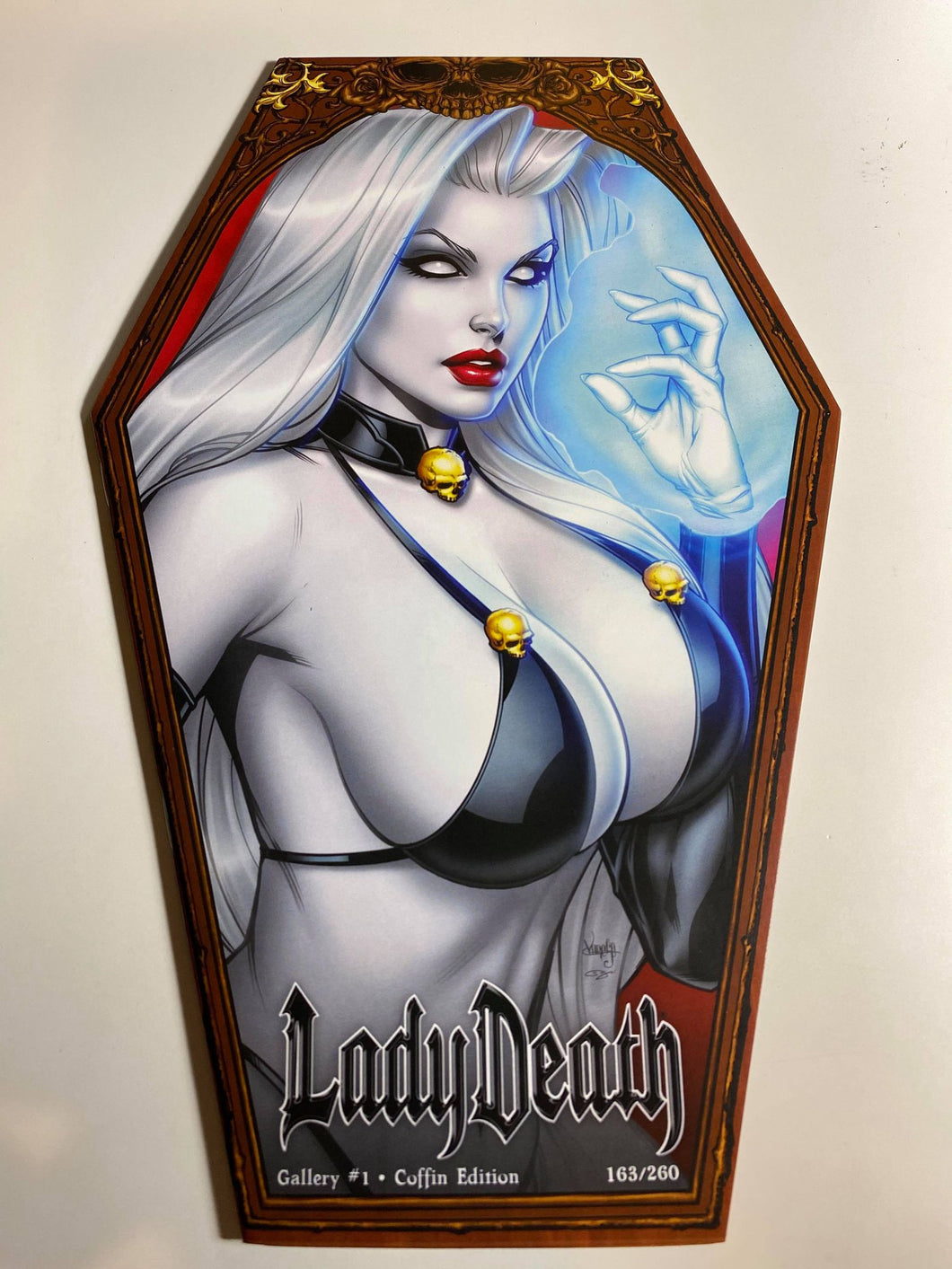 LADY DEATH GALLERY #1 COFFIN EDITION 163/260 DIE CUT VARIANT COMIC BOOK