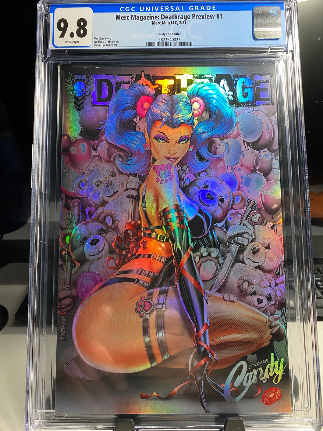 CGC 9.8 MERC MAG DEATHRAGE PREVIEW #1 CANDY FOIL EDITION JAMIE TYNDALL