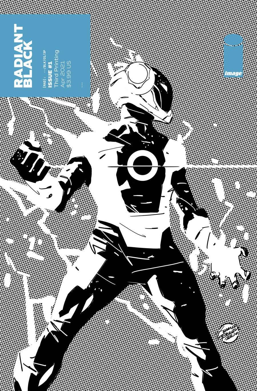 RADIANT BLACK #1 3RD PTG CVR B B&W 10 COPY NM+