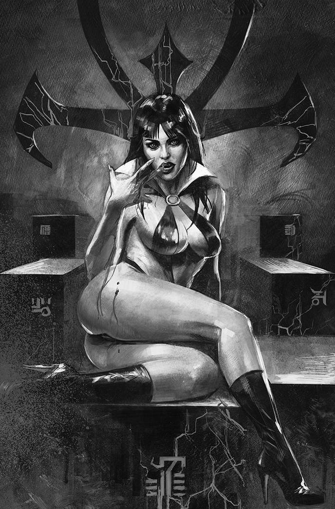 VAMPIRELLA #20 7 COPY MASTRAZZO B&W VIRGIN FOC INCV