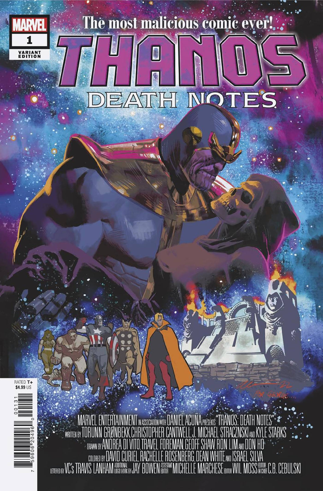 THANOS DEATH NOTES #1 ACUNA VAR 🐧🧐🤮